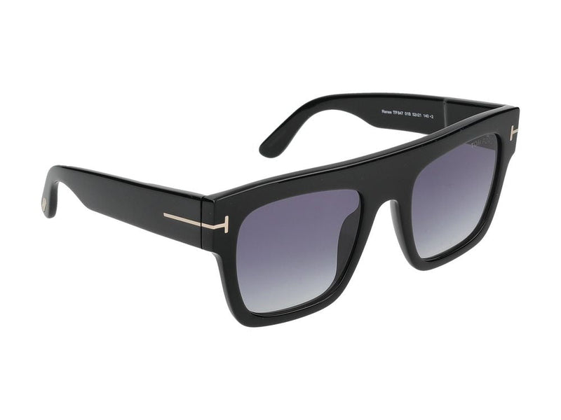 Tom Ford Ft0847 Square Injected Frame Sunglasses — Black