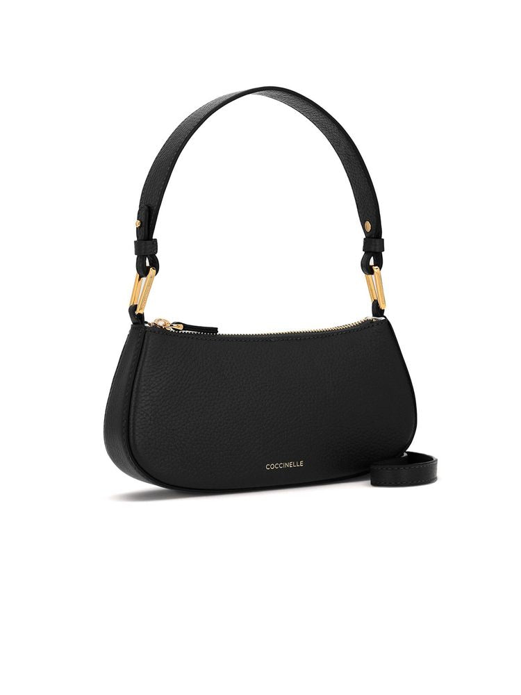 Coccinelle Merveille Shoulder Bag — Black Cow Leather