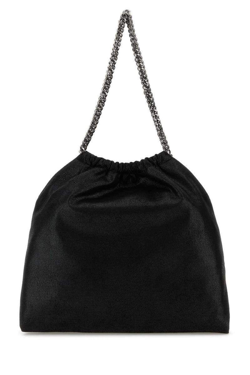 Stella Mccartney Chain-Handled Gathered Shoulder Bag — Black