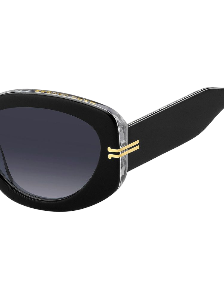 Marc Jacobs Mj Acetate Oval Sunglasses — Black