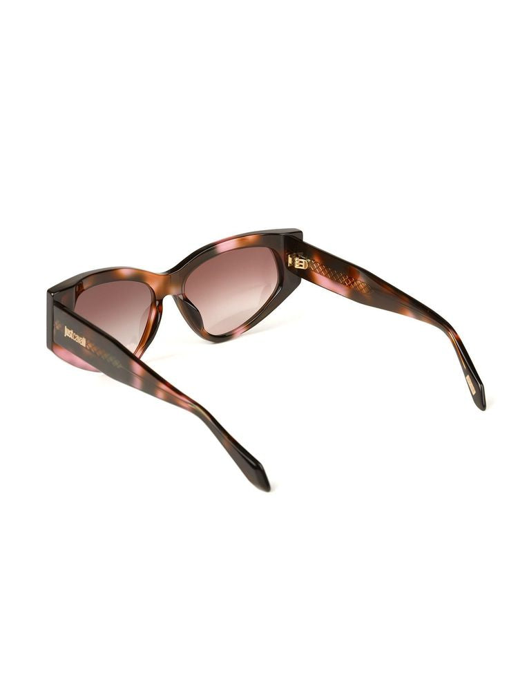 Just Cavalli Sjc169 Acetate Cat-Eye Sunglasses — Brown