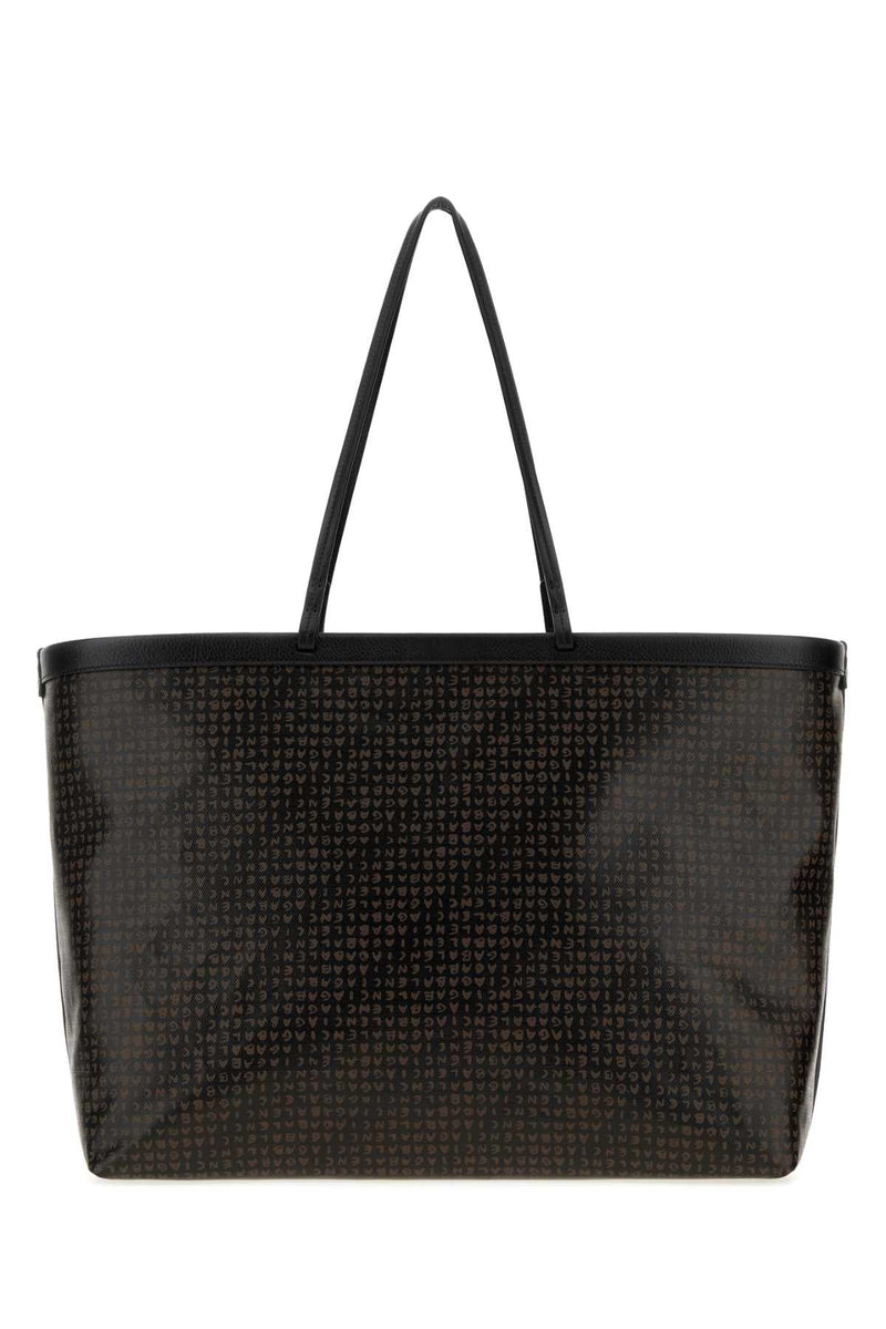 Balenciaga Graphic-Print Tote Bag — Black