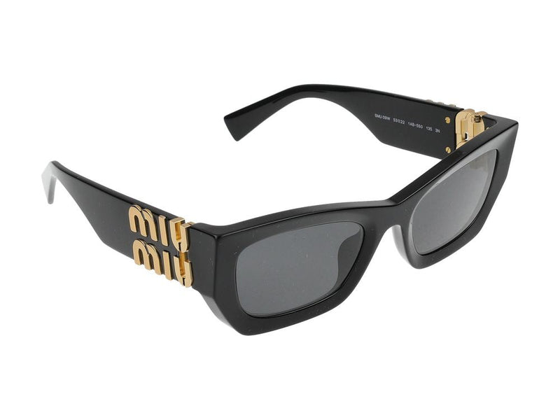 Miu Miu 0mu Rectangular Acetate Sunglasses — Black
