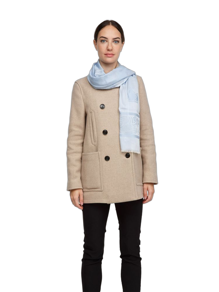 Lanvin Modal Blend Scarf — Blue Scarfs