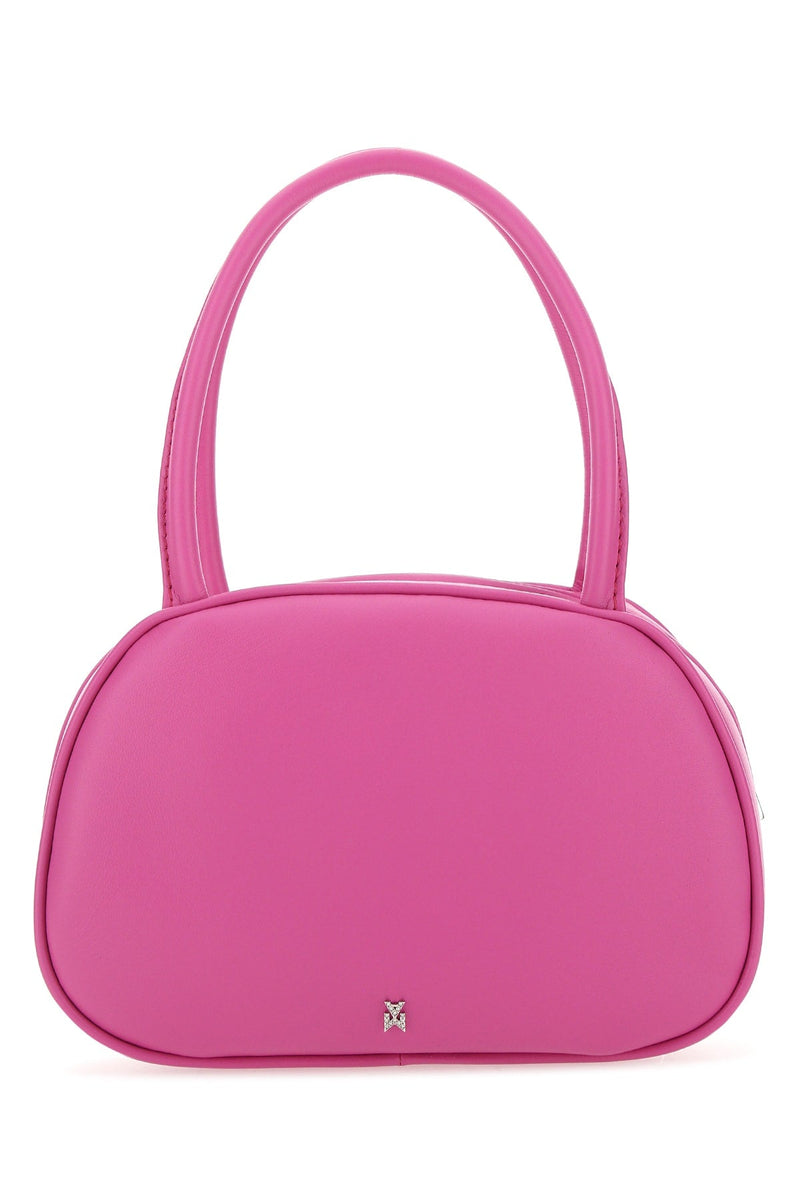 Amina Muaddi Aminibaddie Top Handle Bag — Pink Neoprene