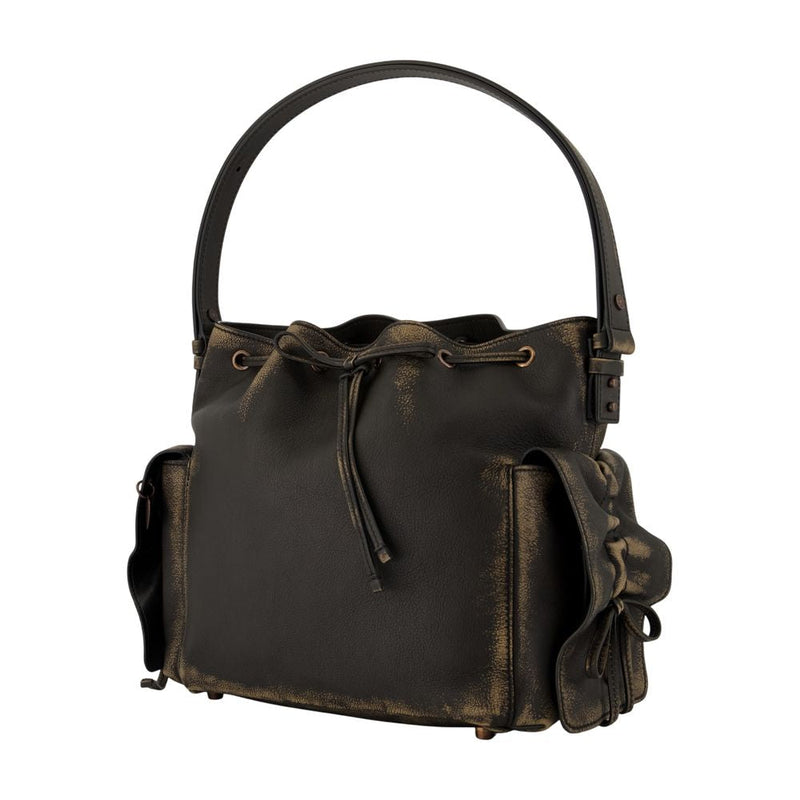 Acne Studios Multipocket Calfskin Crossbody Bag — Brown