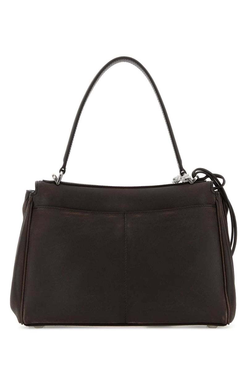Balenciaga Calf Leather Shoulder Bag — Brown