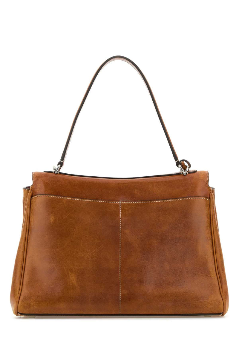 Balenciaga Leather Shoulder Bag — Brown