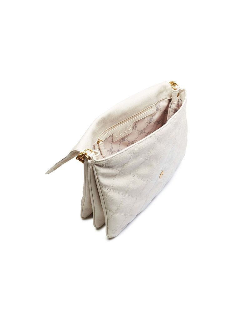 Liu Jo Quilted Polyurethane Shoulder Bag — White