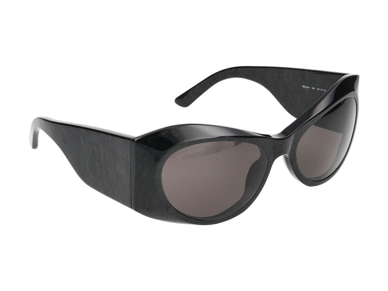 Balenciaga Bb0394s Oversized Acetate Sunglasses — Black
