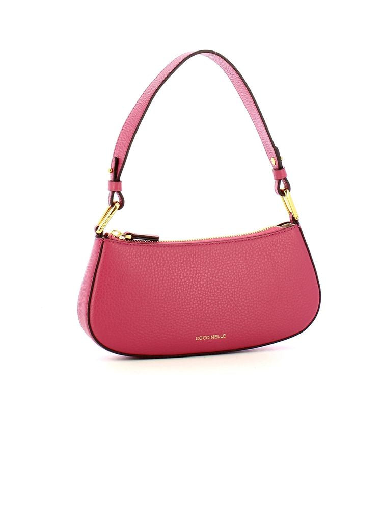 Coccinelle Merveille Mini Shoulder Bag — Red Cow Leather