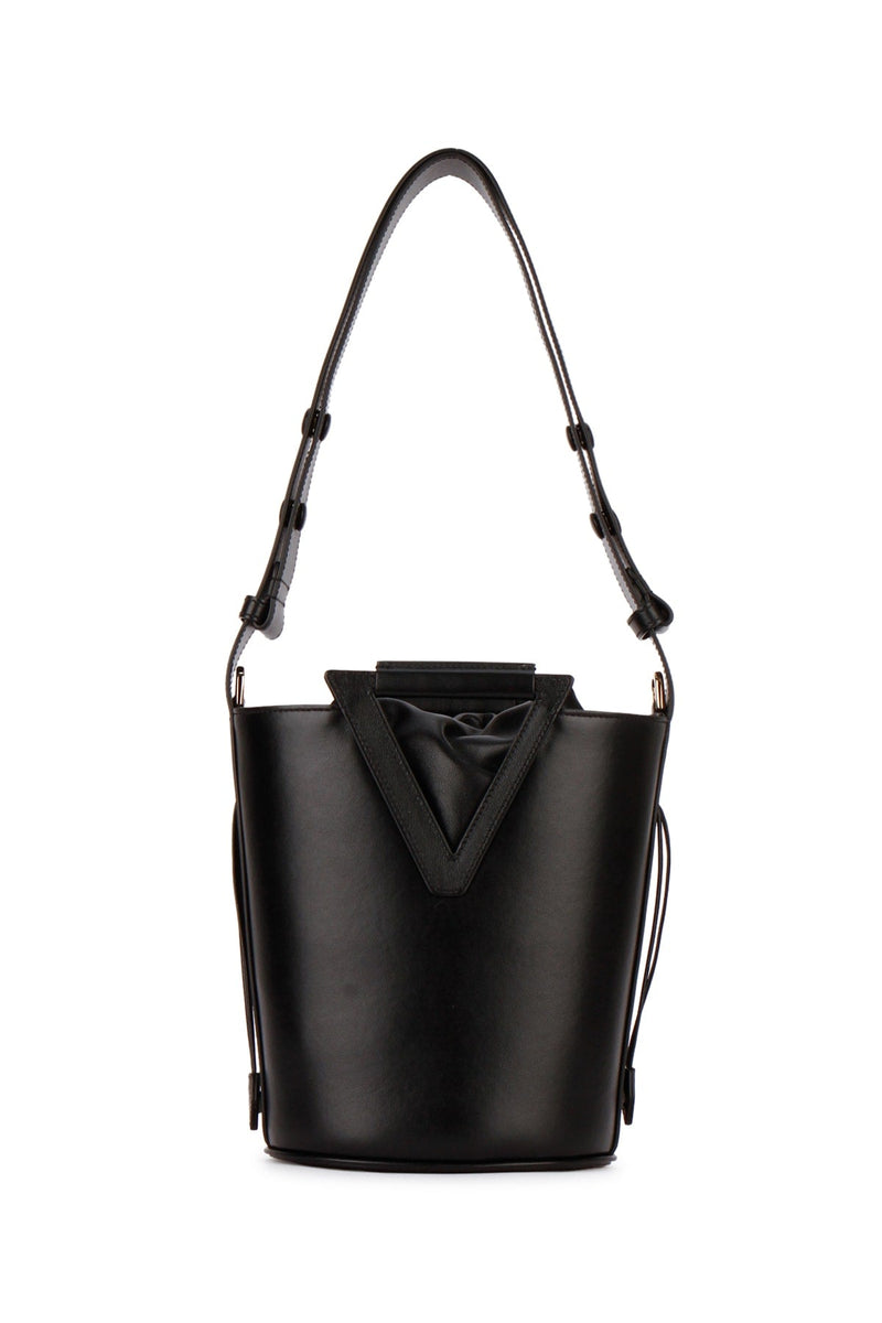 Roger Vivier Bucket Bag — Black Leather