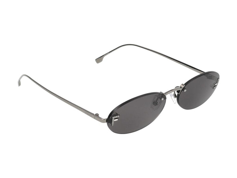 Maison Fendi Fe4075us Oval Tinted Lenses Sunglasses — Gray Standard