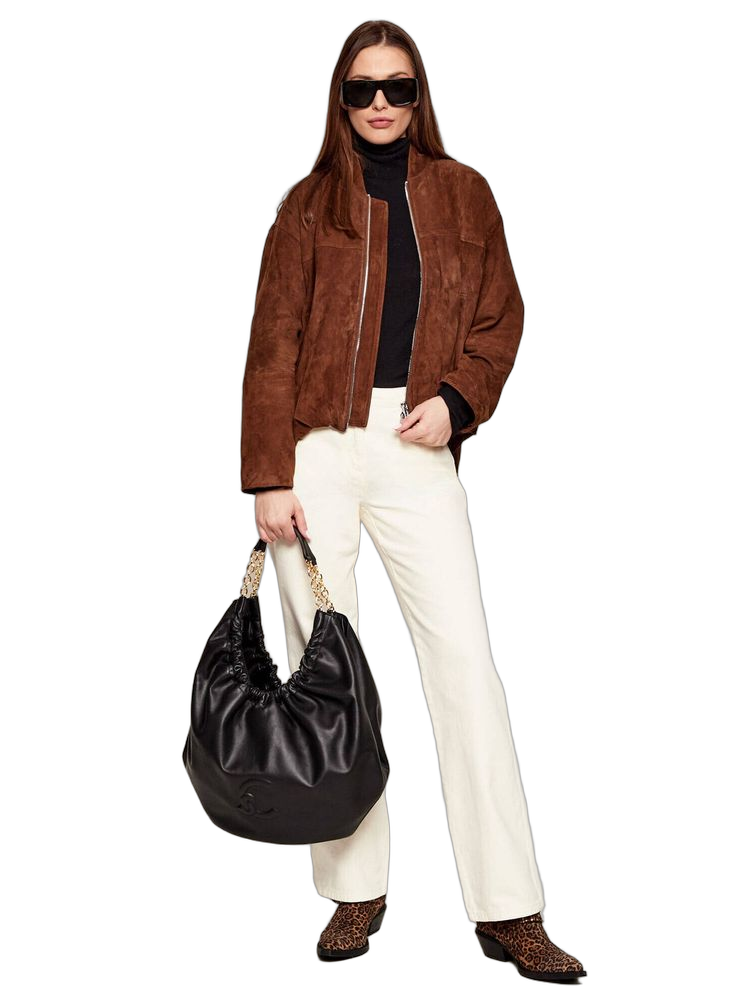 Coccinelle Smash Shoulder Bag — Black Cowhide