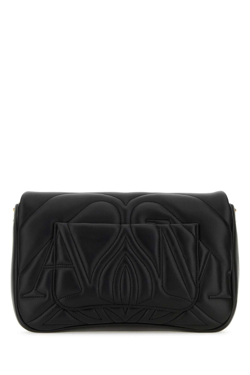 Alexander Mcqueen Quilted Leather Shoulder Bag — Black