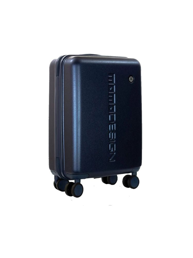 Momo Design Travel Cabin Trolley — Blue Metallic Fiber Hand Bags