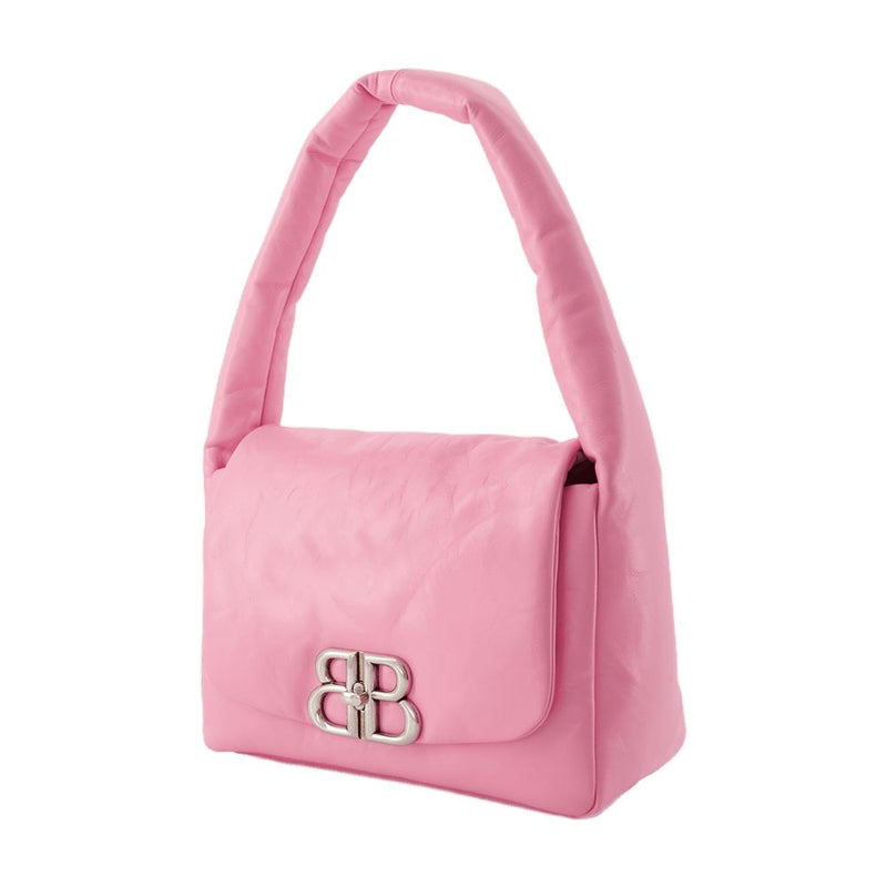 Balenciaga Monaco Sling Shoulder Bag — Pink Calfskin