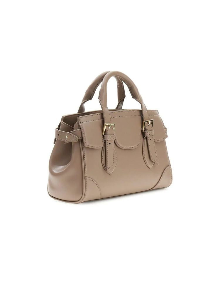Guess Sofia Top Handle Bag Taupe Cow Leather