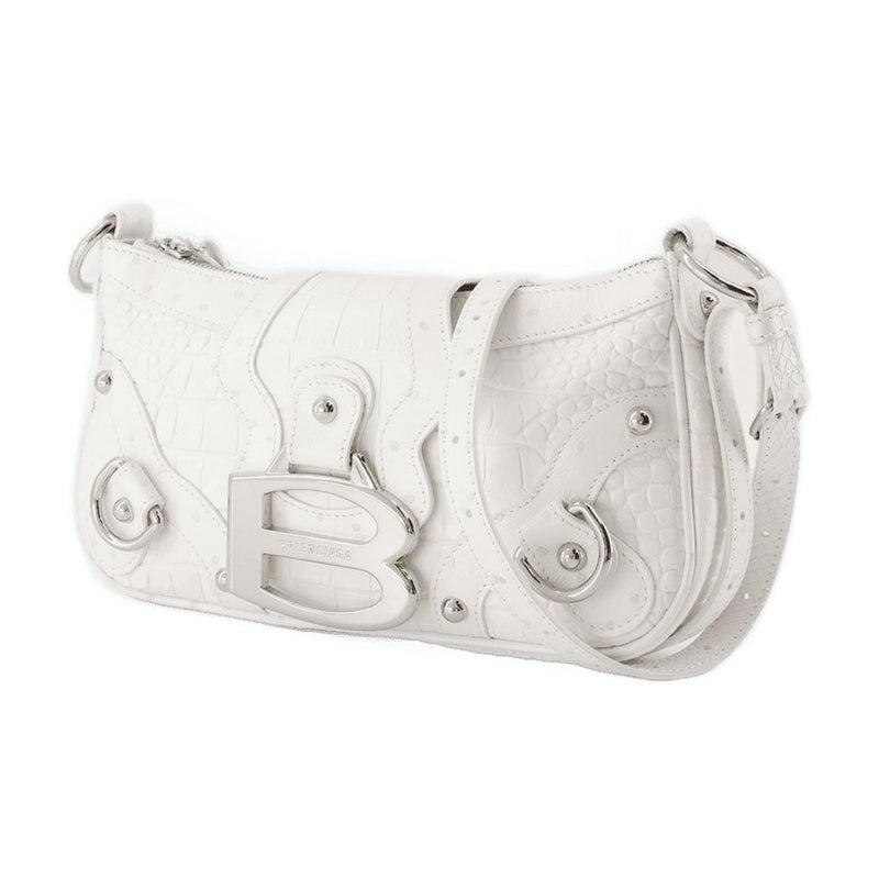Balenciaga Essex Shoulder Bag — White Synthetic