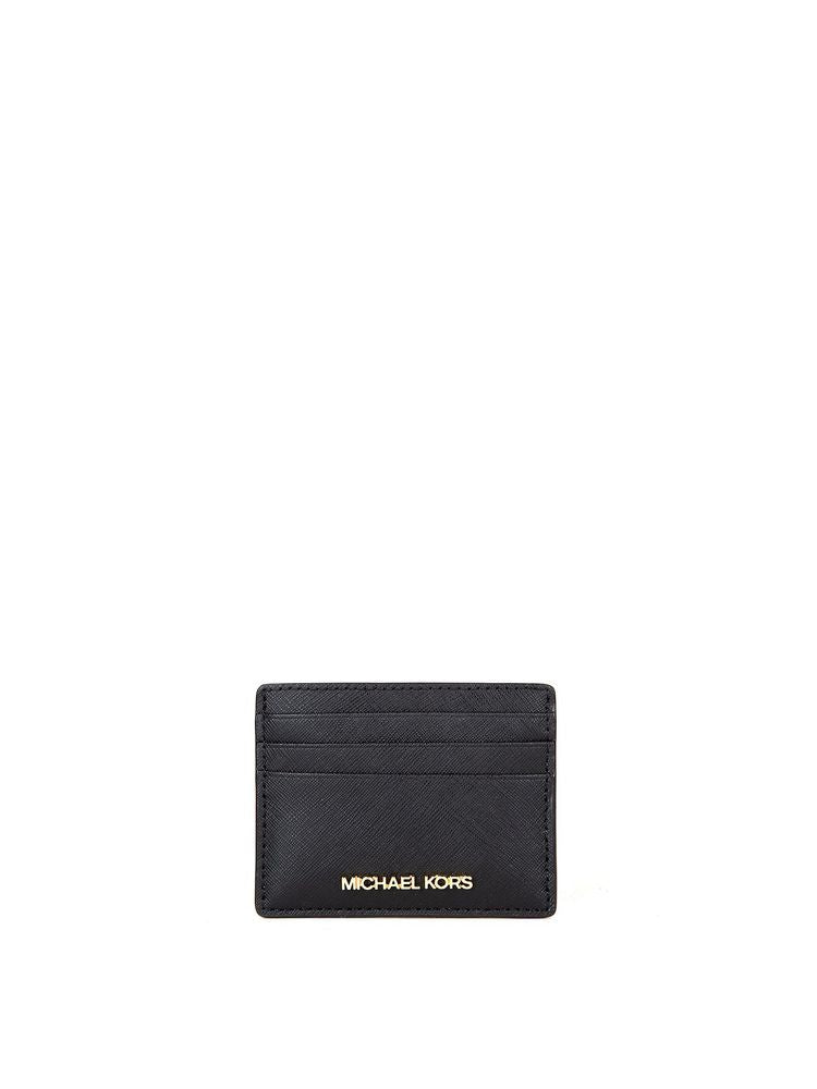 Michael Kors Jet Set Travel Card Case — Black Leather Cases