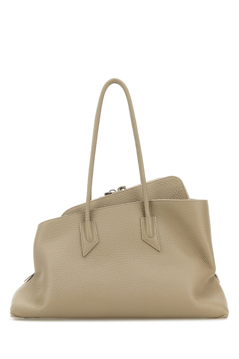 The Attico Handle Top Bag — Beige Leather