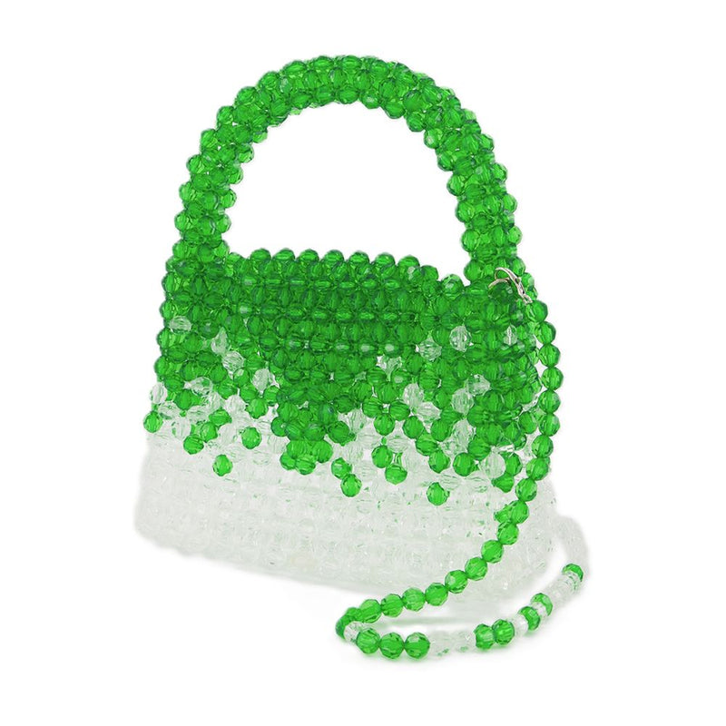 Germanier Glass Bead Gradient Shoulder Bag — Green Others