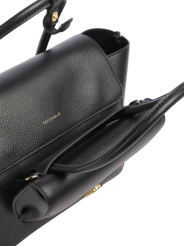 Coccinelle Shoulder Bag — Black Cowhide