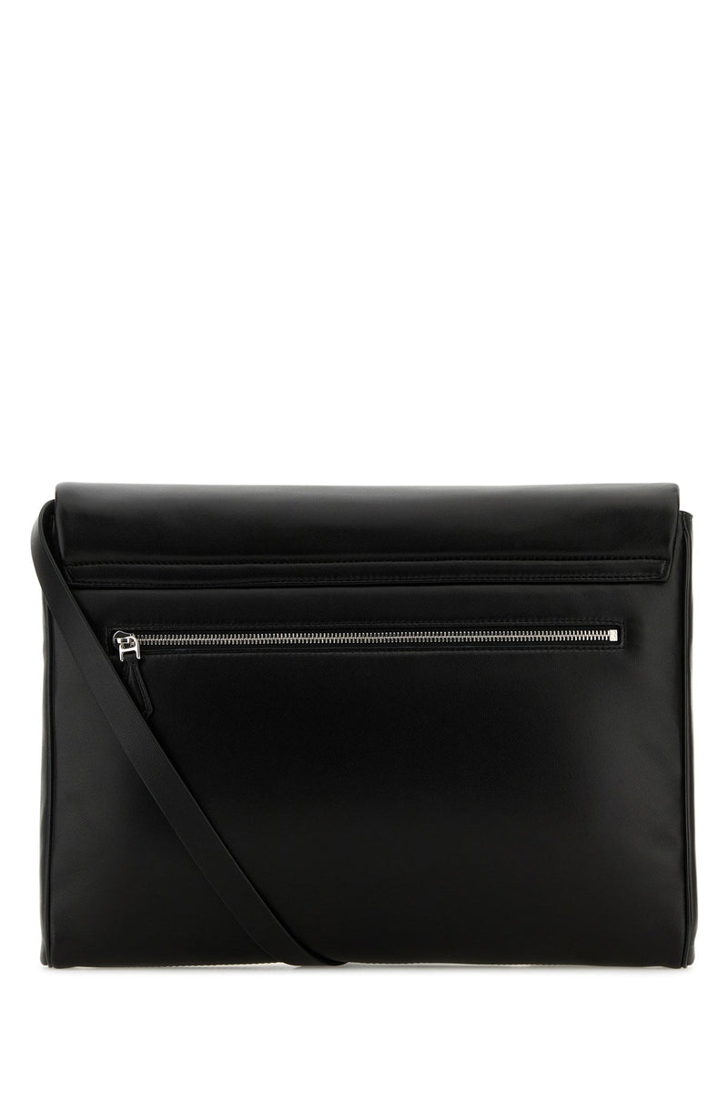 Dolce & Gabbana Leather Shoulder Clutch — Black