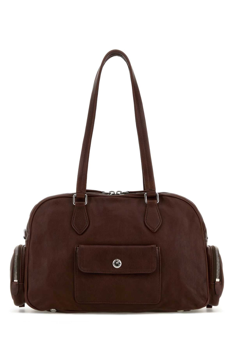 Prada Bauletto Shoulder Bag — Brown