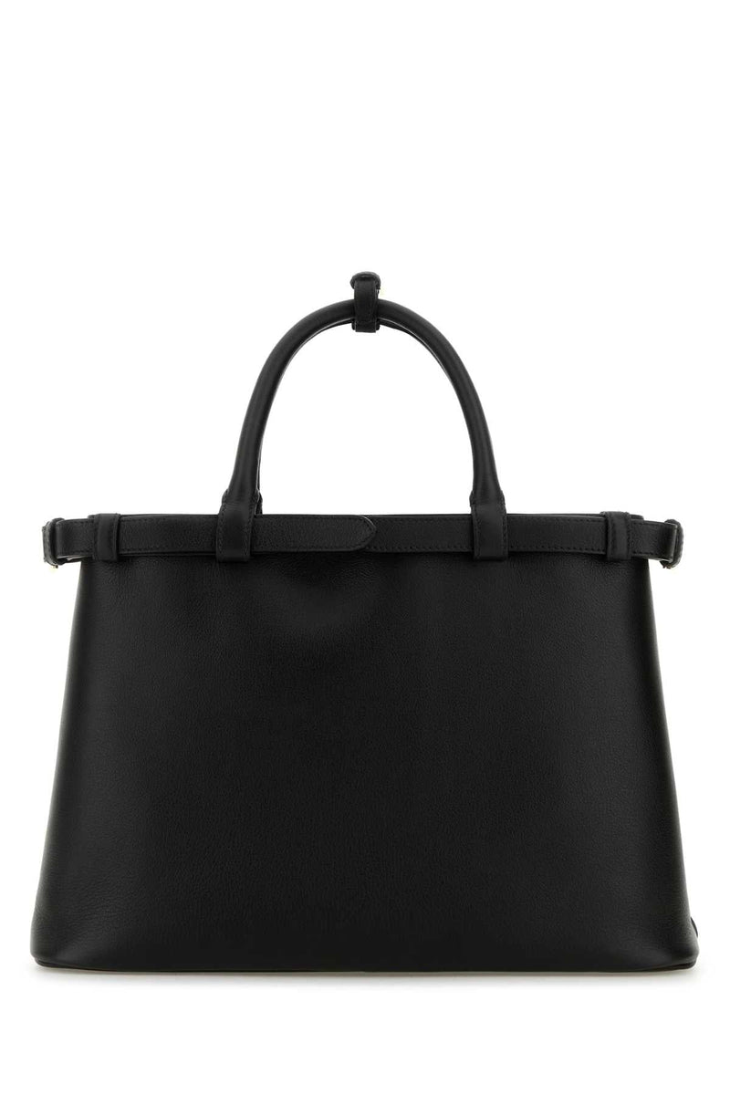 Prada Top Handle Bag — Black Calfleather
