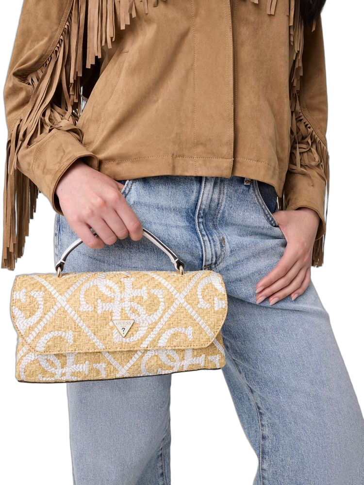 Guess Top Handle Bag — Beige Polypropylene