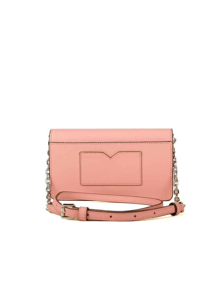 Michael Kors Saffiano Leather Envelope Crossbody Bag — Pink