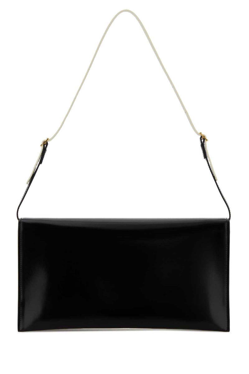 Jil Sander Calf Leather Shoulder Bag — Black