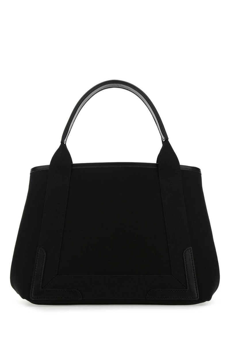 Balenciaga Canvas Logo Shoulder Bag — Black