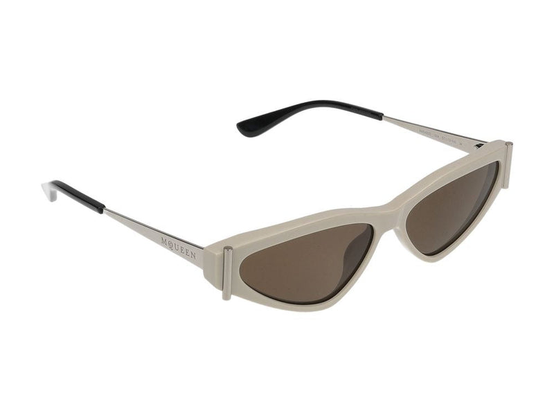 Alexander Mcqueen Am0493s Sunglasses — White Acetate