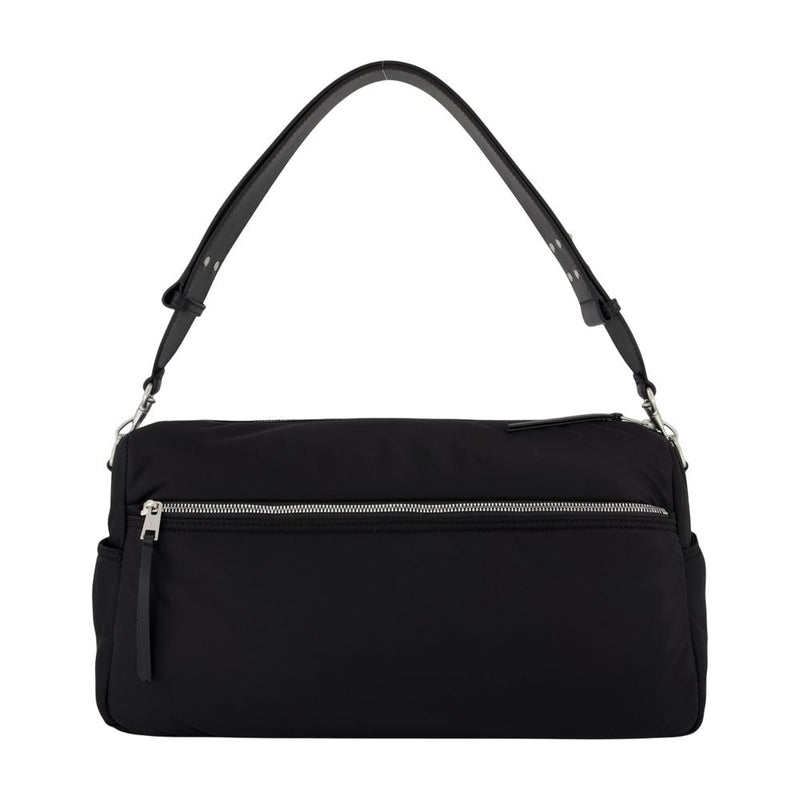 Ami Paris Shoulder Bag — Black Nylon
