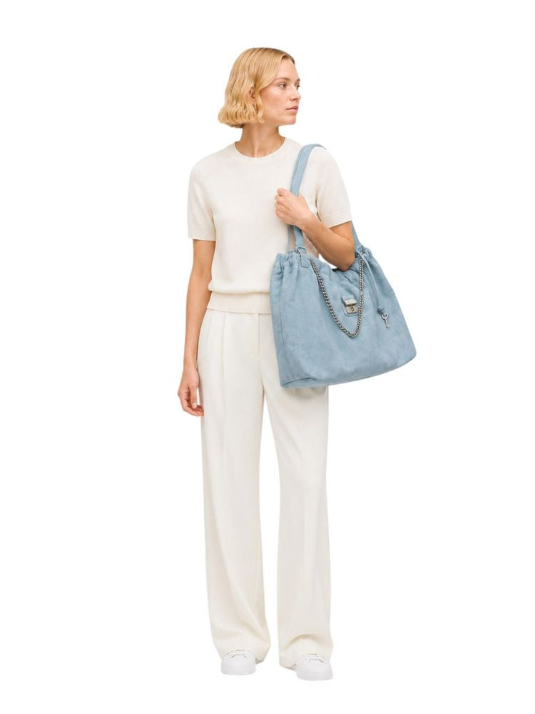 Marc Jacobs Cow Leather Tote Bag — Blue