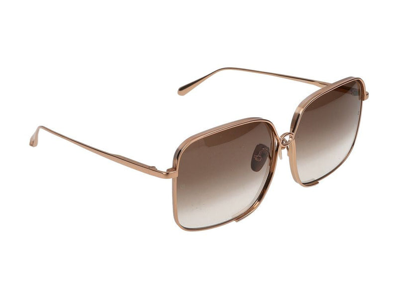 Linda Farrow Lfl1597 Sunglasses — Rose Gold Titanium