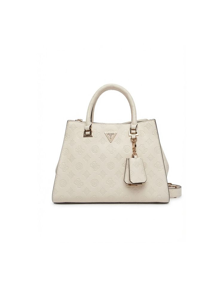 Guess Cresidia Ii Shoulder Bag — Beige Polyurethane
