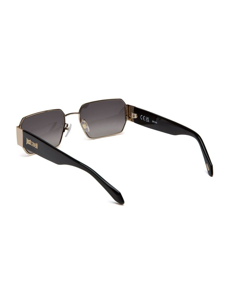 Just Cavalli Sjc199 Geometric Metal Frame Sunglasses — Rose Gold Stainless Steel