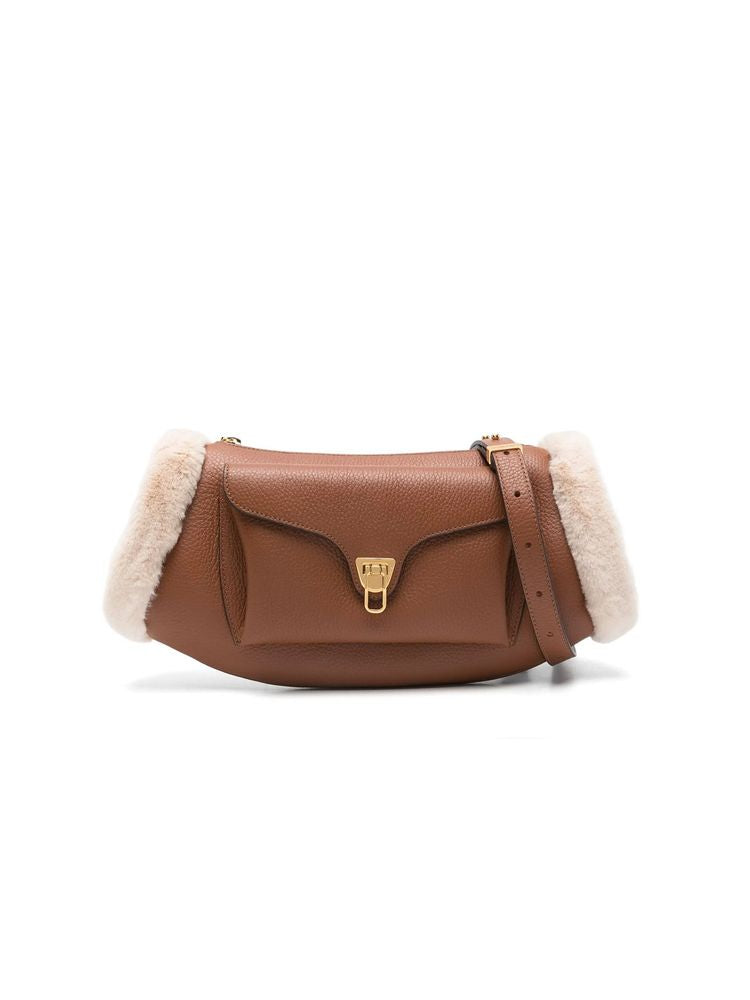 Coccinelle Beat Crossbody Bag Cognac Cow Leather