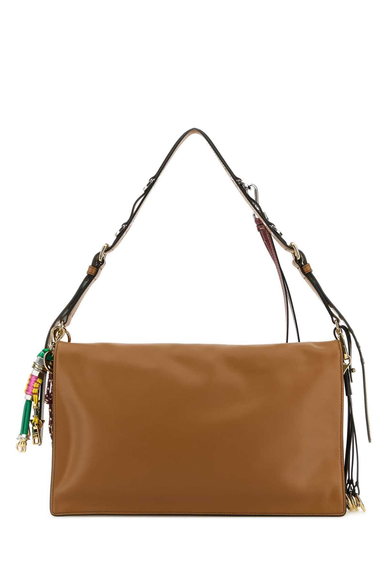 Prada Shoulder Bag — Brown Vitello