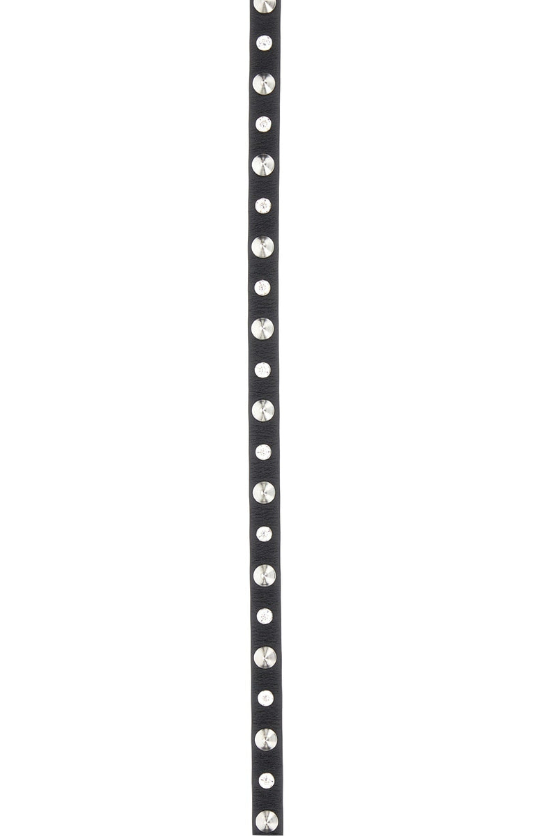 Alessandra Rich Studded Leather Belt — Black