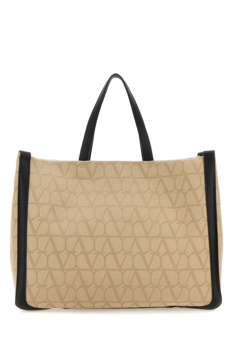 Valentino Garavani Toile Iconographe Tote Bag — Beige