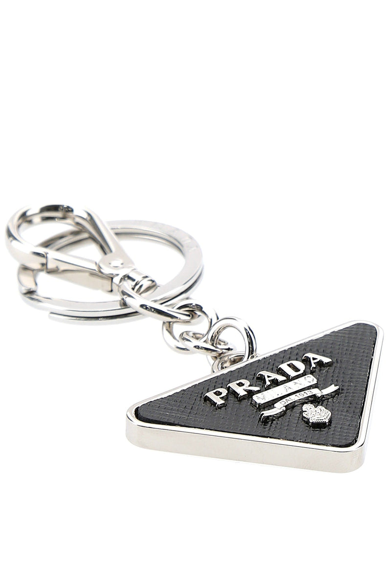 Prada Milano Key Case — Black Acciaio-vitello Keychains