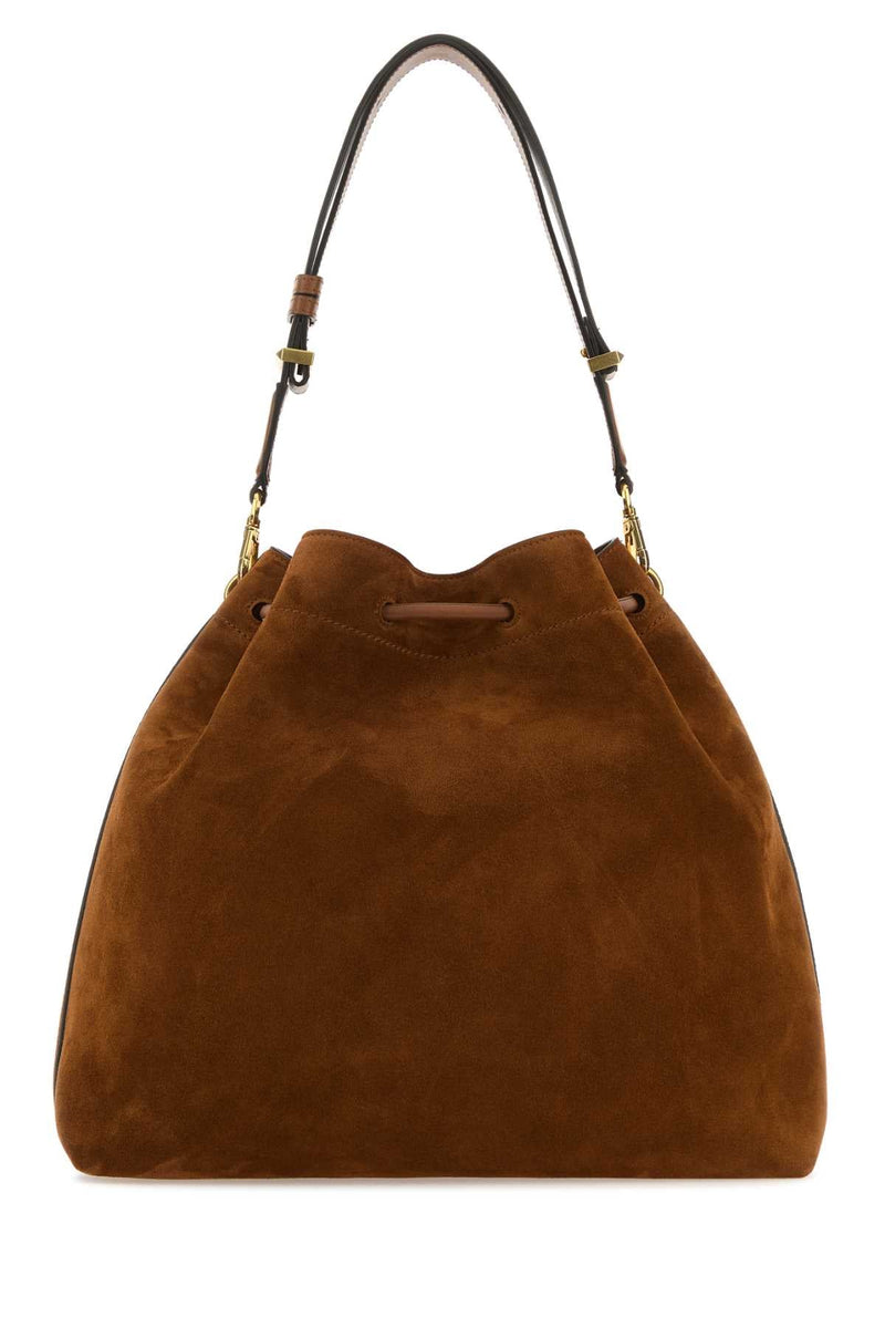 Jimmy Choo Bucket Bag — Brown Calf Brass