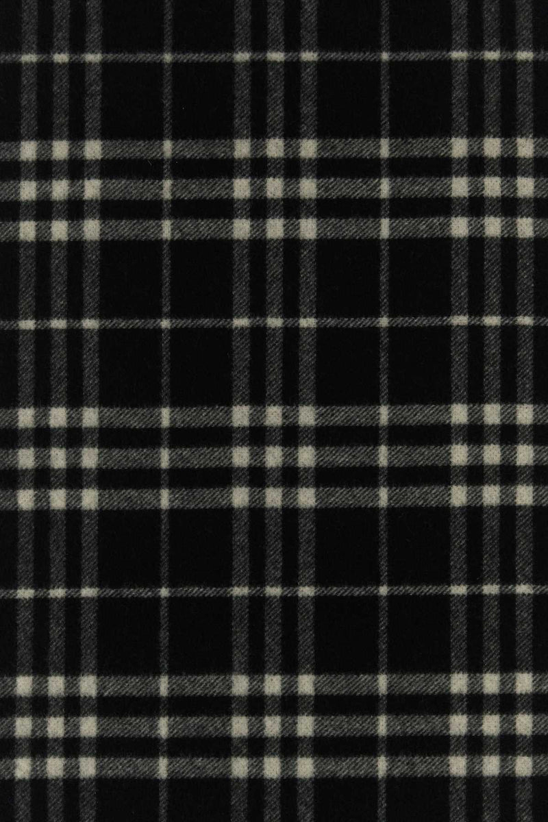 Burberry Tartan Cashmere Scarf — Black Exterior: Scarfs