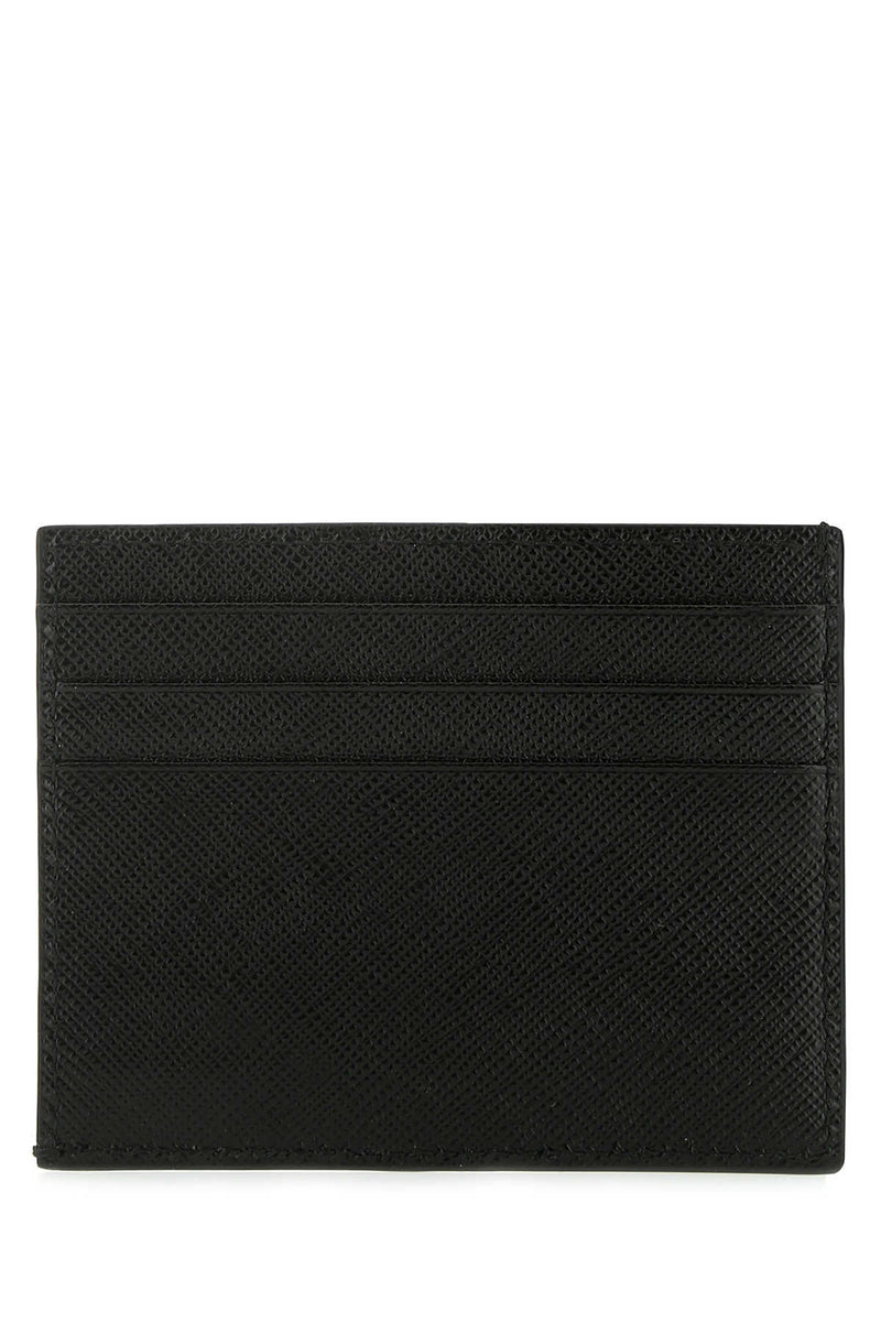Prada Vitello Leather Card Case — Black Cases