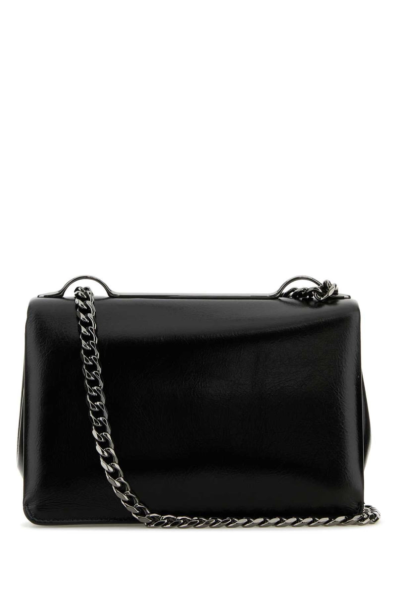 Valentino Garavani Sholder Shoulder Bag — Black Calf Leather - Bos Taurus