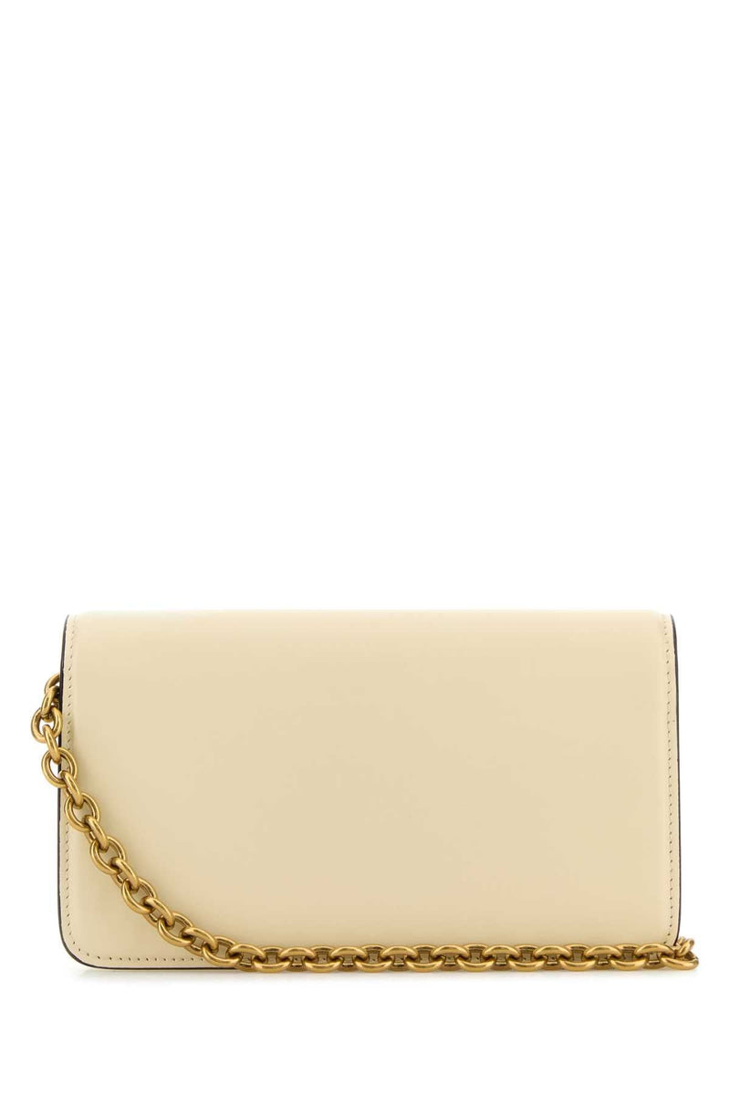 Valentino Garavani Clutch Shoulder Bag — Beige Calf Leather - Bos Taurus